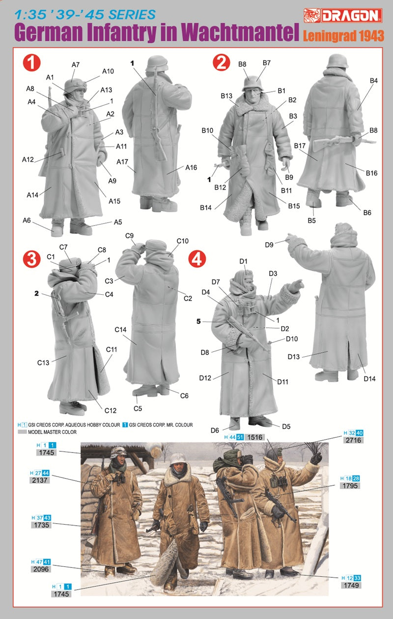 1/35 German Infantry In Wachtmantel (Leningrad 1943) – Cyber Hobby
