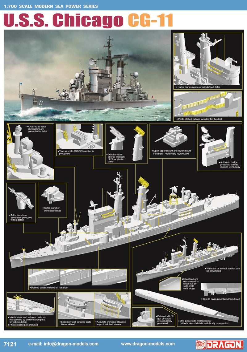 1/700 U.S.S. CHICAGO CG-11 – Cyber Hobby