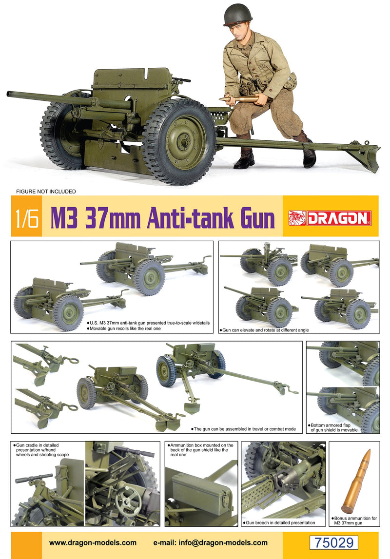 未使用ANCON M26 TANK アンコン　タンク　ブロンズミリタリー 1/6 M3 37mm Anti-Tank Gun – Cyber Hobby