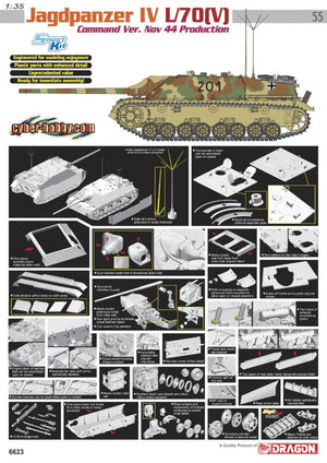 Cyber Hobby Exclusive DR06623 - 1/35 Jagdpanzer IV L/70 (V) Command Ver. Nov 44 Production