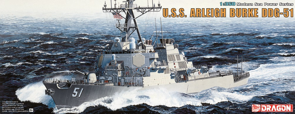 1/350 U.S.S. Arleigh Burke DDG-51 – Cyber Hobby