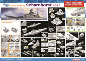 1/350 German Battleship Scharnhorst 1941 (Limited to 500 sets worldwide)