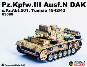 63089 - 1/72 Pz.Kpfw.III Ausf.N DAK s.Pz.Abt.501 Tunisia 1942/43
