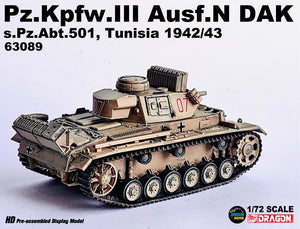 63089 - 1/72 Pz.Kpfw.III Ausf.N DAK s.Pz.Abt.501 Tunisia 1942/43