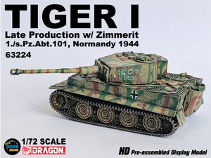 63224 - 1/72 Tiger I Late Production w/Zimmerit  1./s.Pz.Abt. 101, Normandy 1944