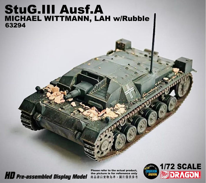 63294 - 1/72 StuG. III Ausf.A MICHAEL WITTMANN, LAH w/Rubble