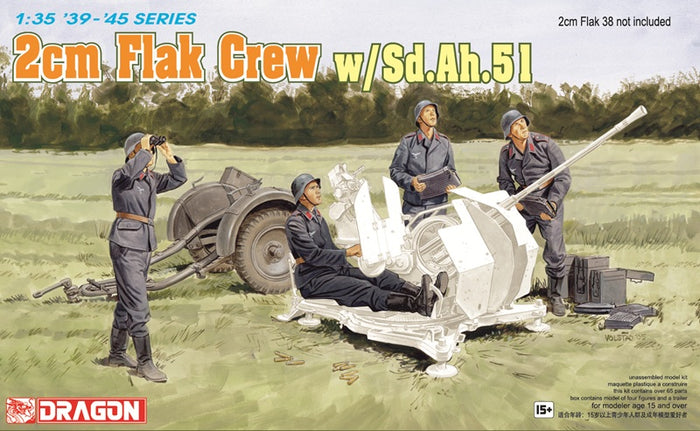 1/35 2cm FLAK CREW w/Sd.Ah.51  (2cm FlaK 38 not inclued)