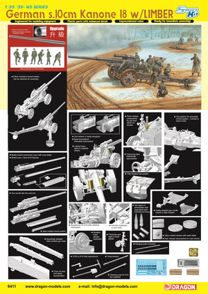 1/35 German s.10cm Kanone 18w/LIMBER