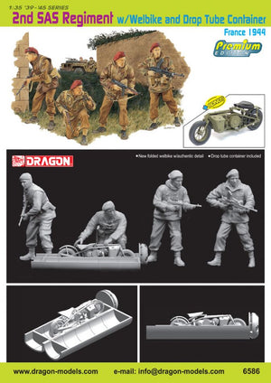 1/35 2nd SAS Regiment w/Welbike and Drop Tube Container (France 1944) Premium Edition