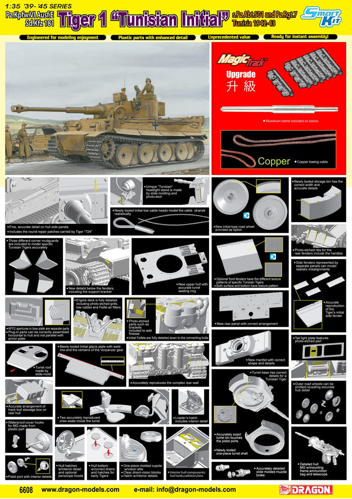 1/35 Tiger I Initial Production "Tunisian Initial Tiger" s.Pz.Abt.501 DAK Tunisia 1942/43 [2024 Upgrade Version]