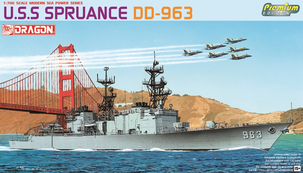 1/700 U.S.S. SPRUANCE DD-963 (PREMIUM EDITION) – Cyber Hobby