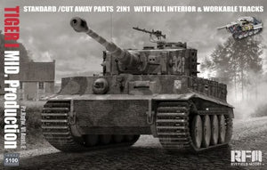 1/35 Pz.Kpfw. VI Ausf. E Tiger I Mid. Production Standard/Cut Away Parts 2in1 with full interior & workable tracks