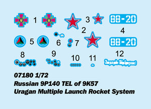 1/72 Russian 9P140 TEL of 9K57 Uragan Multiple Launch Rocket System