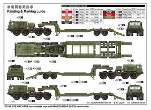 1/72 MAZ-537G intermediate type with MAZ/ChMZAP 5247G semi-trailer
