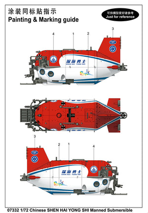 1/72 4500-meter Manned Submersible SHEN HAI YONG SHI
