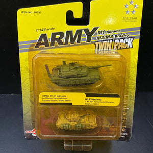 Can.Do 20157 - FIVE STAR COLLECTIBLES 1/144 ARMY M1 Abrmas, M2/M3 Bradyley TWIN PACK [FULL SET]