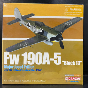 1/72 Fw190A-5 "Black 13" Major Josef Priller, JG 26 Lille-Vendeville 1943