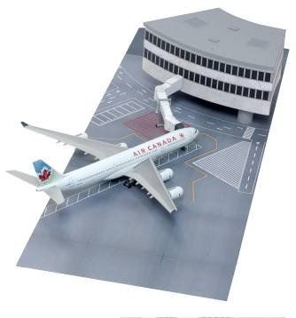 1/400 Airport Terminal Section with Air Canada A340-500 (Curve Terminal Section)