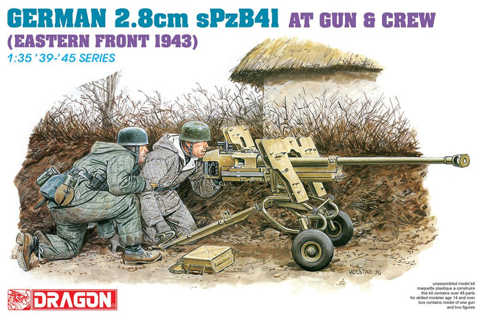 1/35 GERMAN 2.8cm sPzB 41 AT GUN w/CREW