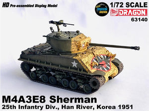 63140 - 1/72 M4A3E8 Sherman 25th Infantry Div., Han River, Korea 1951