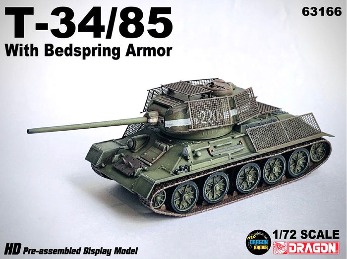 63166 - 1/72 T-34/85 w/Bedspring Armor Eastern Front 1944