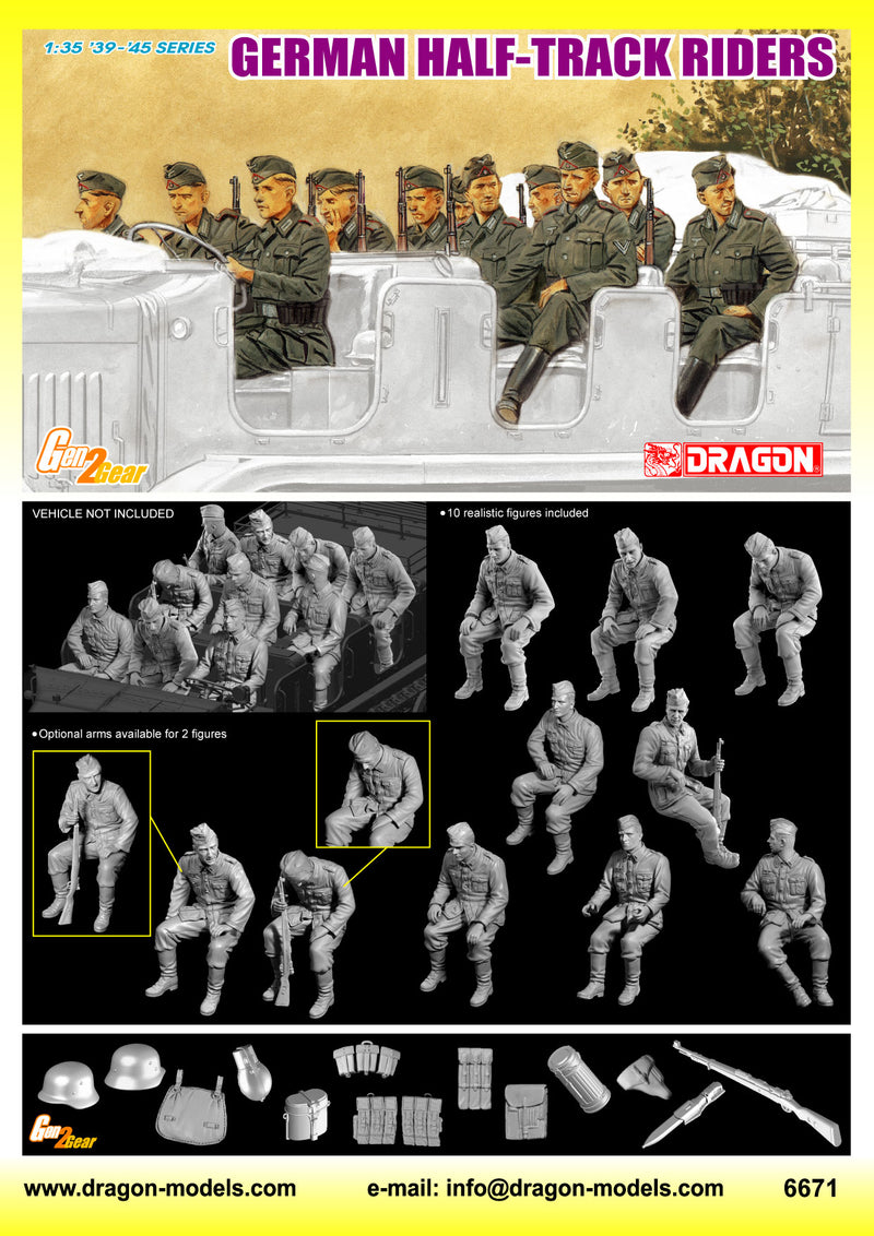 1/35 German Half-Track Riders (10 Figures Set) – Cyber Hobby