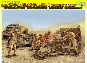 1/35 BRITISH 25-Pdr. FIELD GUN Mk.II w/LIMBER & CREW