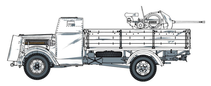1/35 German Armored 4x2 Truck w/2cm FlaK 38 (Smart Kit)
