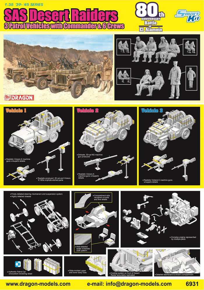 1/35 SAS Desert Raiders 3 Vehicles w/Commander & Crews (SAS 80th Anniversary)