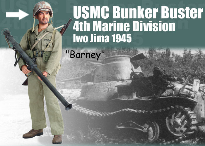 1/6 WWII "Barney", USMC Bunker Buster, 4th Marine Division, Iwo Jima 1945 (Bazookaman)