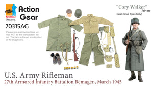 1/6 Dragon Original Action Gear for "Cory Walker" Private, U.S. Army Rifleman, 27th Armored Infantry Battalion, Remagen, March 1945