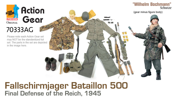 1/6 Dragon Original Action Gear for Schutze "Wilhelm Bochmann", Fallschirmjager Bataillon 500, Final Defense of the Reich, 1945