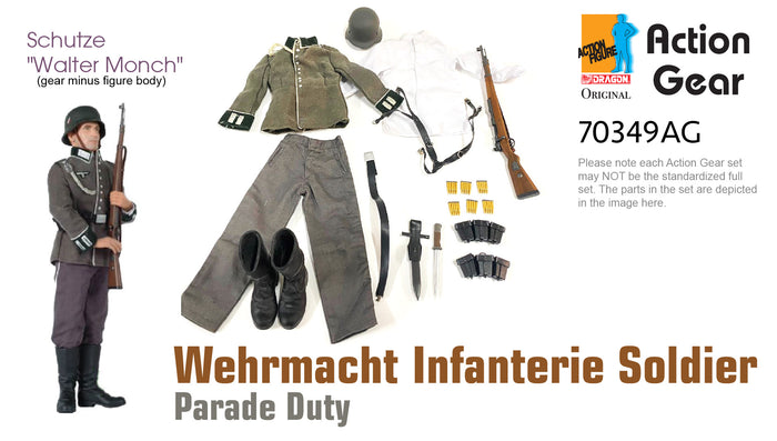 1/6 Dragon Original Action Gear for Schutze "Walter Monch", Wehrmacht Infanterie Soldier, Parade Duty