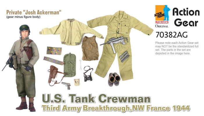 1/6 Dragon Original Action Gear for Private"Josh Ackerman", U.S. Tank Crewman, Third Army Breakthrough, NW France 1944