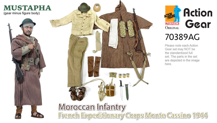1/6 Dragon Original Action Gear for MUSTAPHA, Moroccan Infantry, French Expeditionary Corps Monte Cassion 1944 [70389AG Version 2]