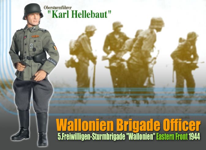 1/6 "Karl Hellebaut", Wallonien Division Officer, 5.Freiwilligen-Sturmbrigade "Wallonien", Eastern Front 1944 (Obersturmfuhrer)
