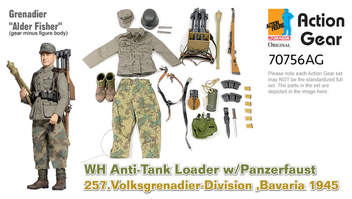 1/6 Dragon Original Action Gear for Grenadier "Alder Fisher", WH Anti-Tank Loader w/Panzerfaust, 257.Volksgrenadier-Division, Bavaria 1945