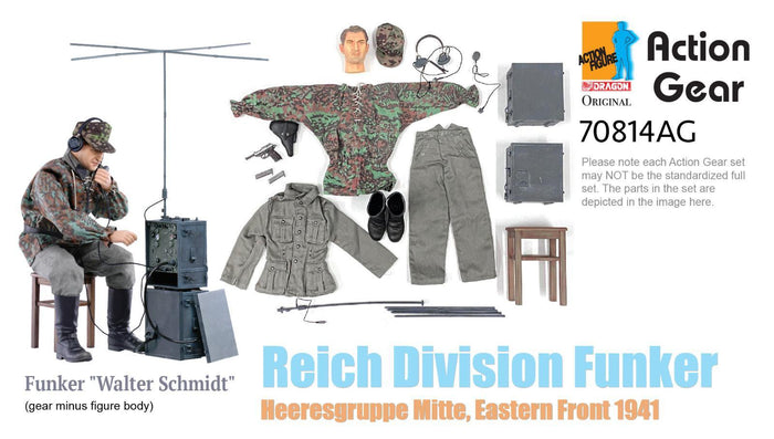 1/6 Dragon Original Action Gear for Funker "Walter Schmidt", Reich Division Funker, Heeresgruppe Mitte, Eastern Front 1941