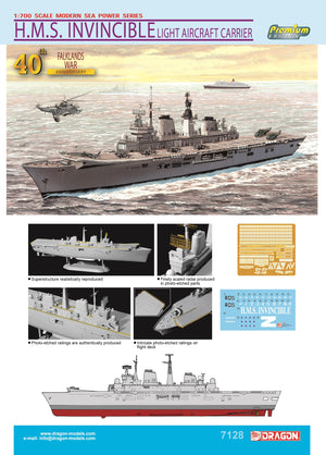 1/700 H.M.S. Invincible Light Aircraft Carrier