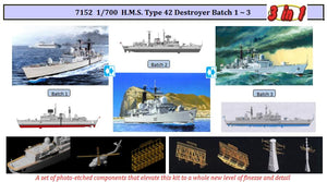1/700 H.M.S. Type 42 Destroyer Batch 1 ~ 3 (3 in 1)