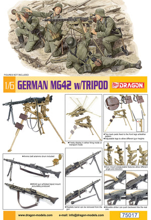 1/6 German MG42 w/Tripod