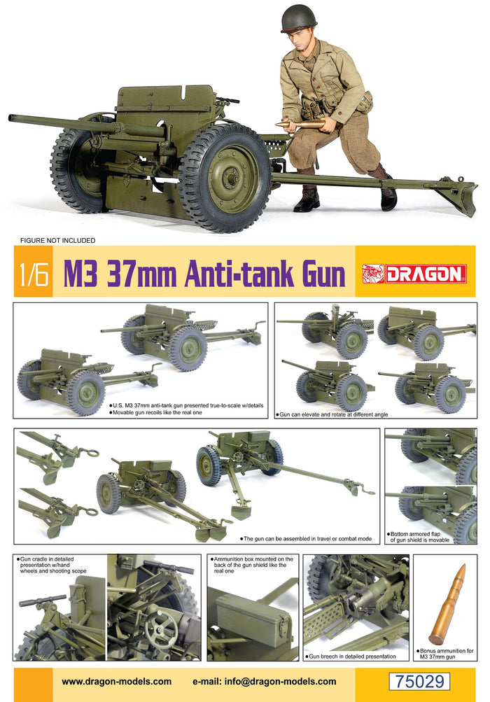 1/6 M3 37mm Anti-Tank Gun