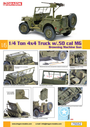 1/6 1/4-Ton 4x4 Truck w/M2 .50-cal Machine Gun
