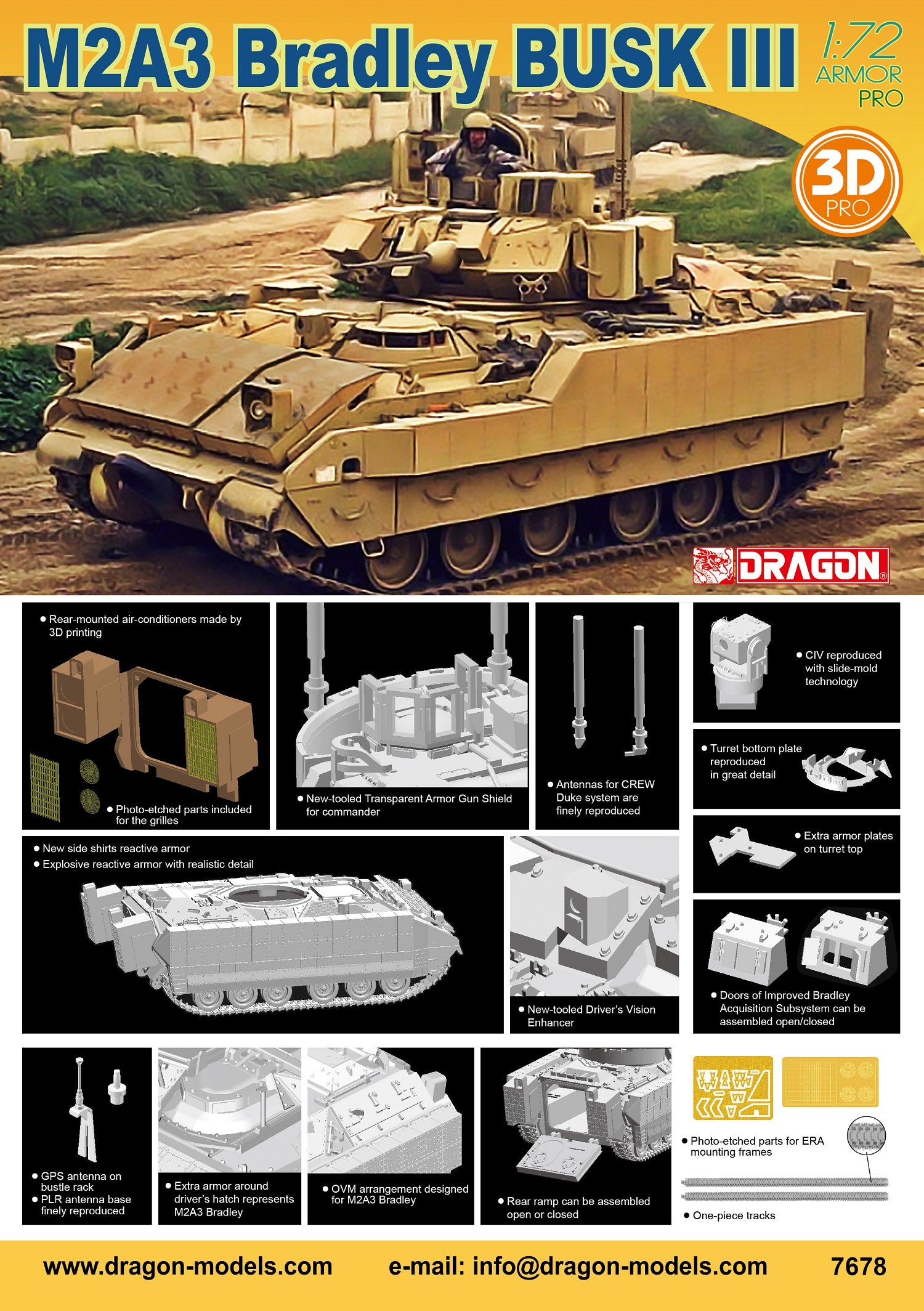 1/72 M2A3 Bradley BUSK III – Cyber Hobby