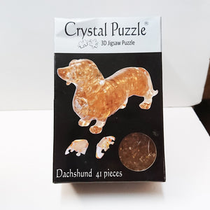 Crystal Puzzle 3D Jigsaw Puzzle - Dachshund (41 pieces)