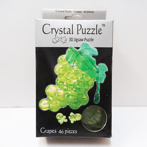 Crystal Puzzle 3D Jigsaw Puzzle - Grapes (Green, 46 pieces)