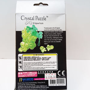 Crystal Puzzle 3D Jigsaw Puzzle - Grapes (Green, 46 pieces)