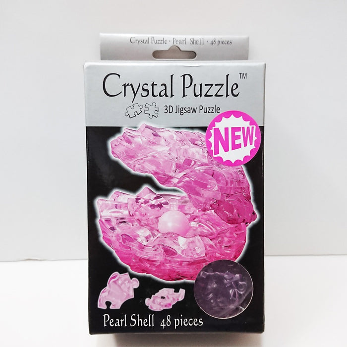 Crystal Puzzle 3D Jigsaw Puzzle - Pearl Shell (Pink, 48 pieces)