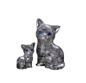 Crystal Puzzle 3D Jigsaw Puzzle - Cat & Kitten (49 pieces)