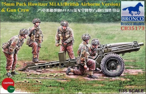 1/35 75mm Pack Howitzer M1A1 (British Airborne Version) & Gun Crew
